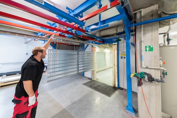 Powder coating plant